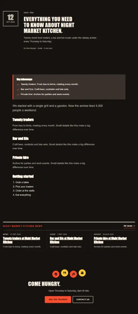 Screenshot of Streetfood · Article