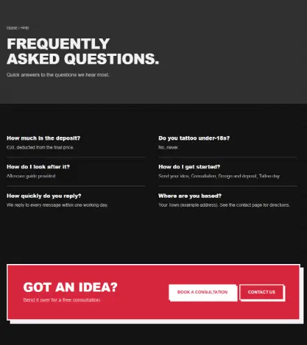 Screenshot of Tattoo · Questions & answers