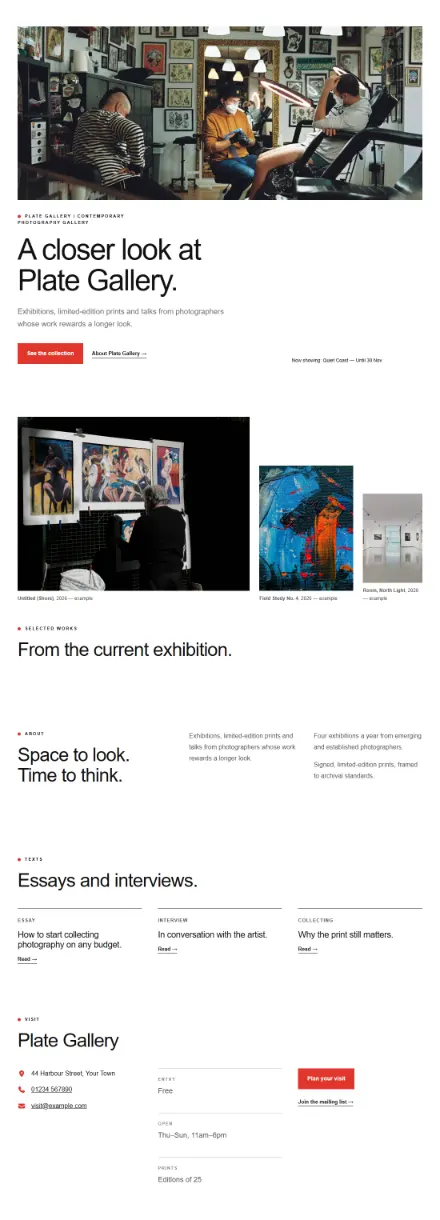 Screenshot of Gallery · Portfolio