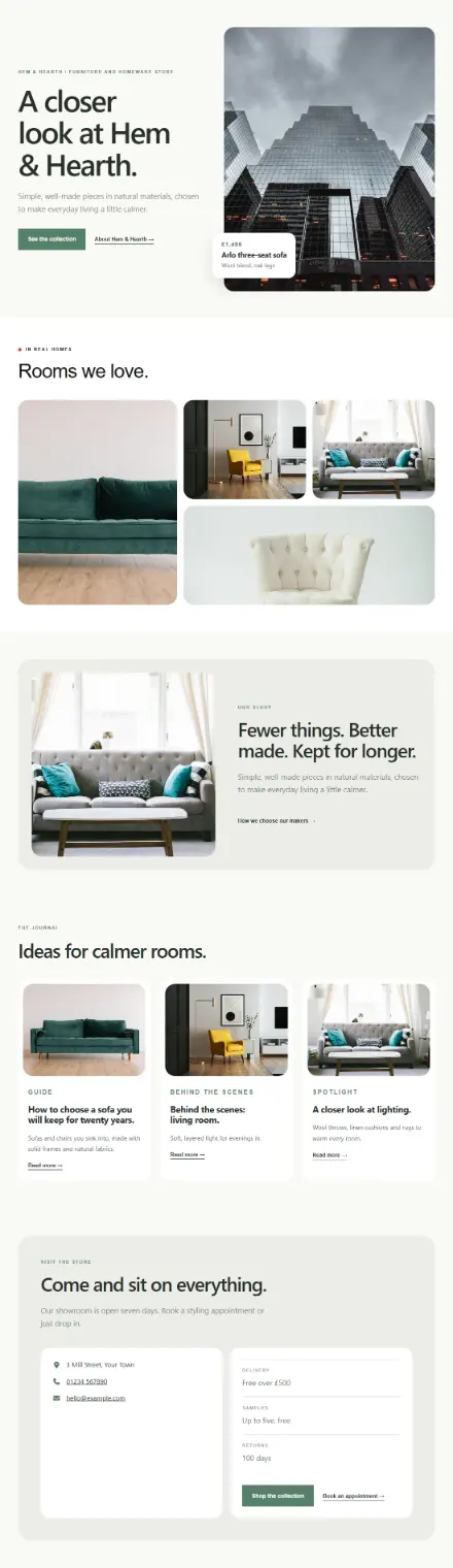 Screenshot of Scandi · Portfolio