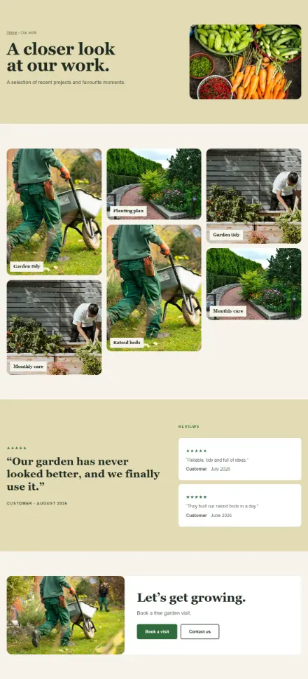 Screenshot of Gardener · Portfolio