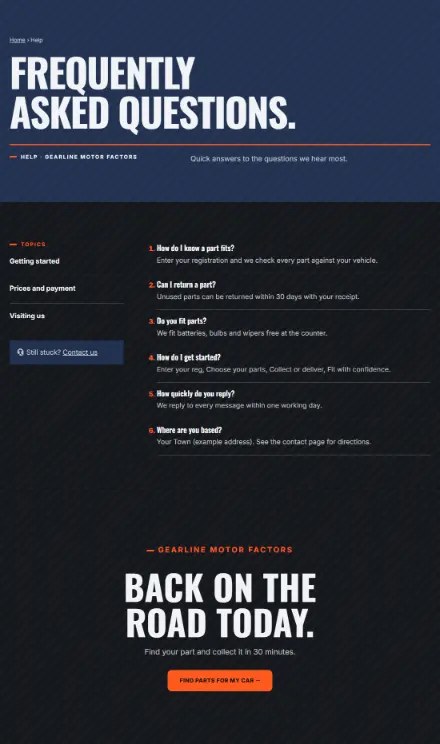Screenshot of Motor · Questions & answers