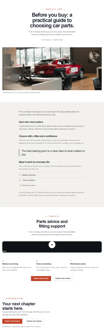 Screenshot of Professional · Article