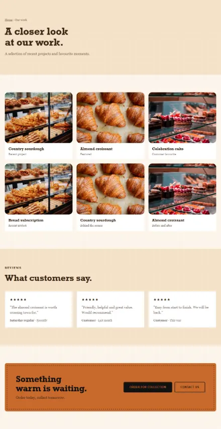 Screenshot of Bakery · Portfolio