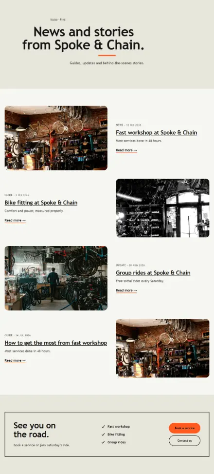Screenshot of Cycling · Blog