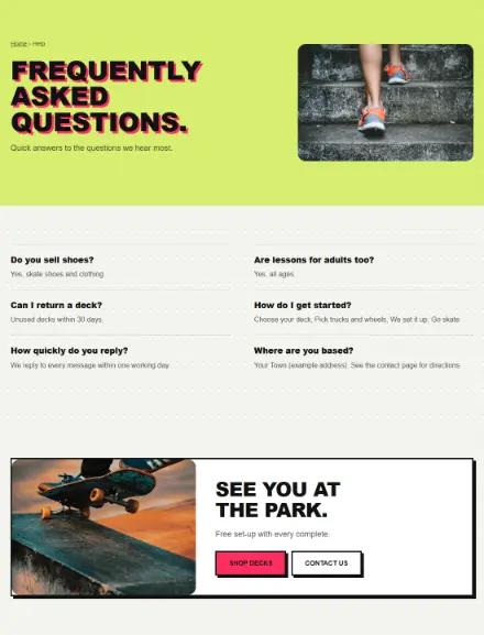 Screenshot of Skate · Questions & answers