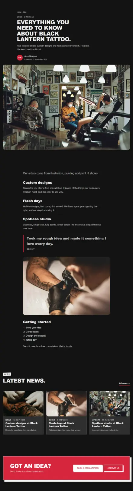 Screenshot of Tattoo · Article