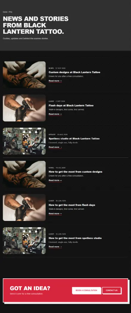 Screenshot of Tattoo · Blog