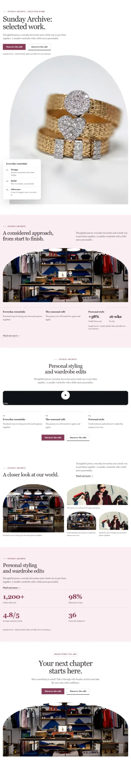 Screenshot of Boutique · Portfolio