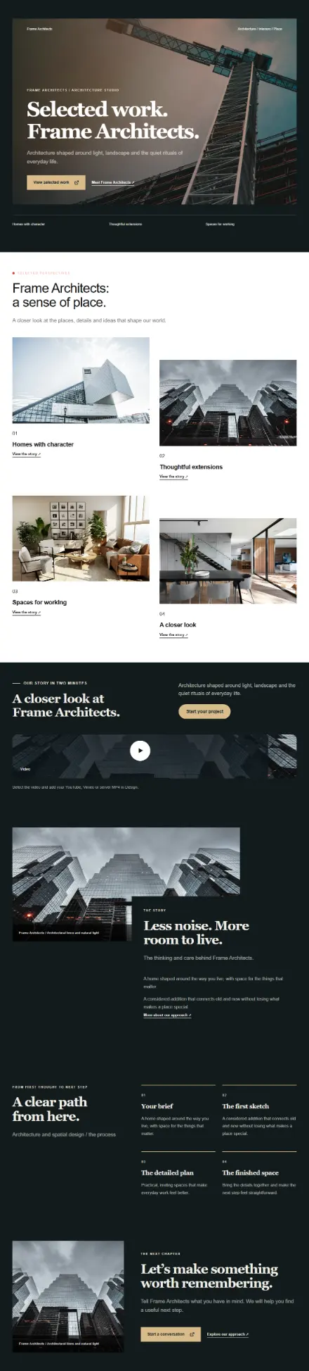 Screenshot of Cinematic · Portfolio