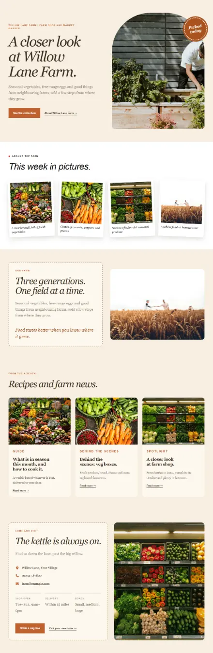 Screenshot of Farmhouse · Portfolio