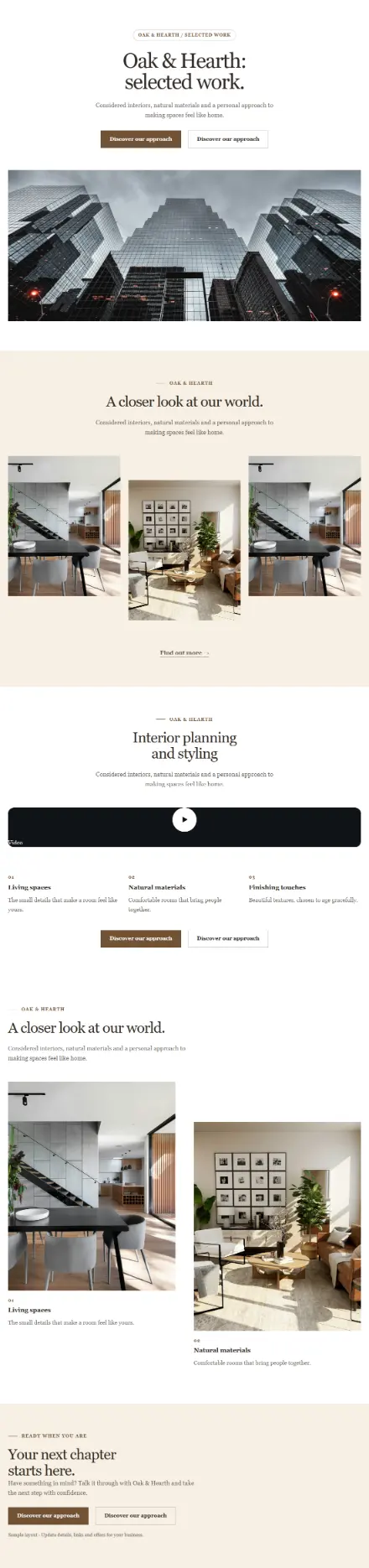 Screenshot of Traditional · Portfolio