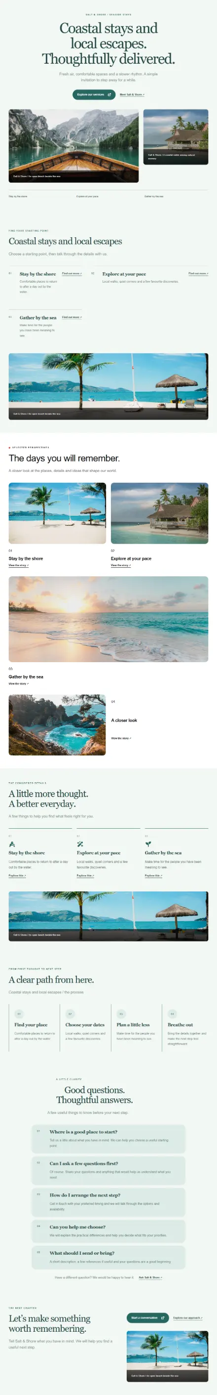 Screenshot of Coastal · Services