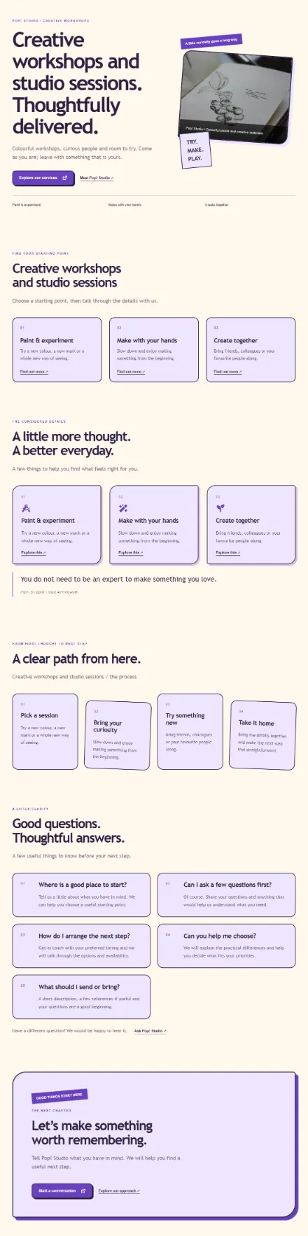 Screenshot of Playful · Services
