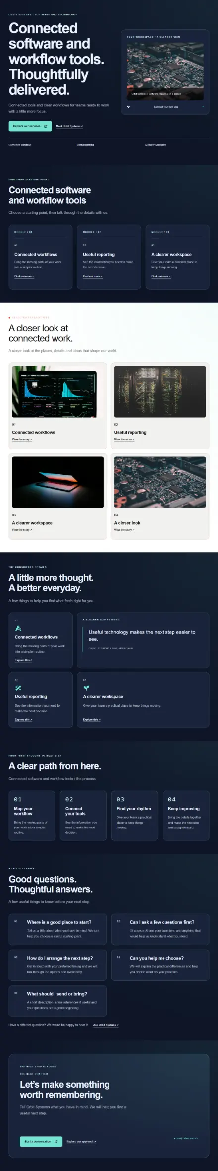 Screenshot of Tech · Services