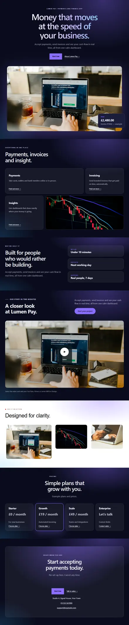 Screenshot of Aurora · Home page