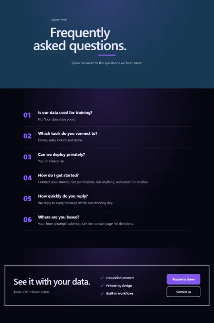 Screenshot of Ai · Questions & answers