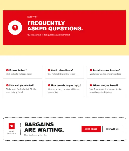 Screenshot of Bargain · Questions & answers