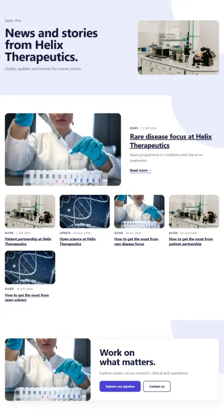 Screenshot of Biotech · Blog