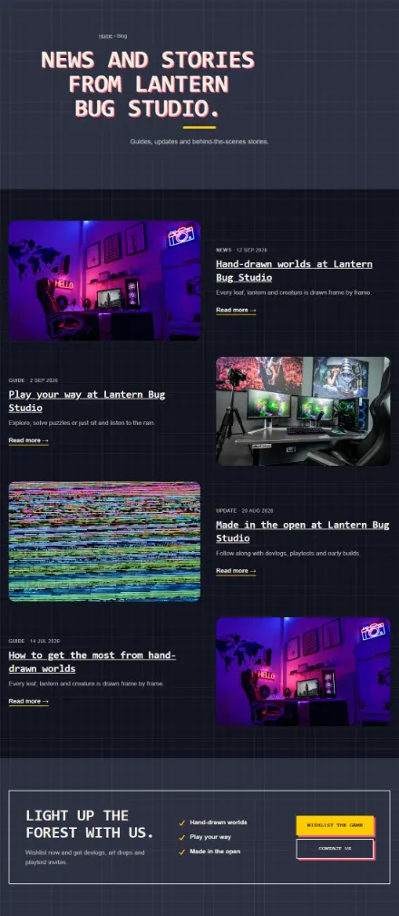 Screenshot of Gamestudio · Blog