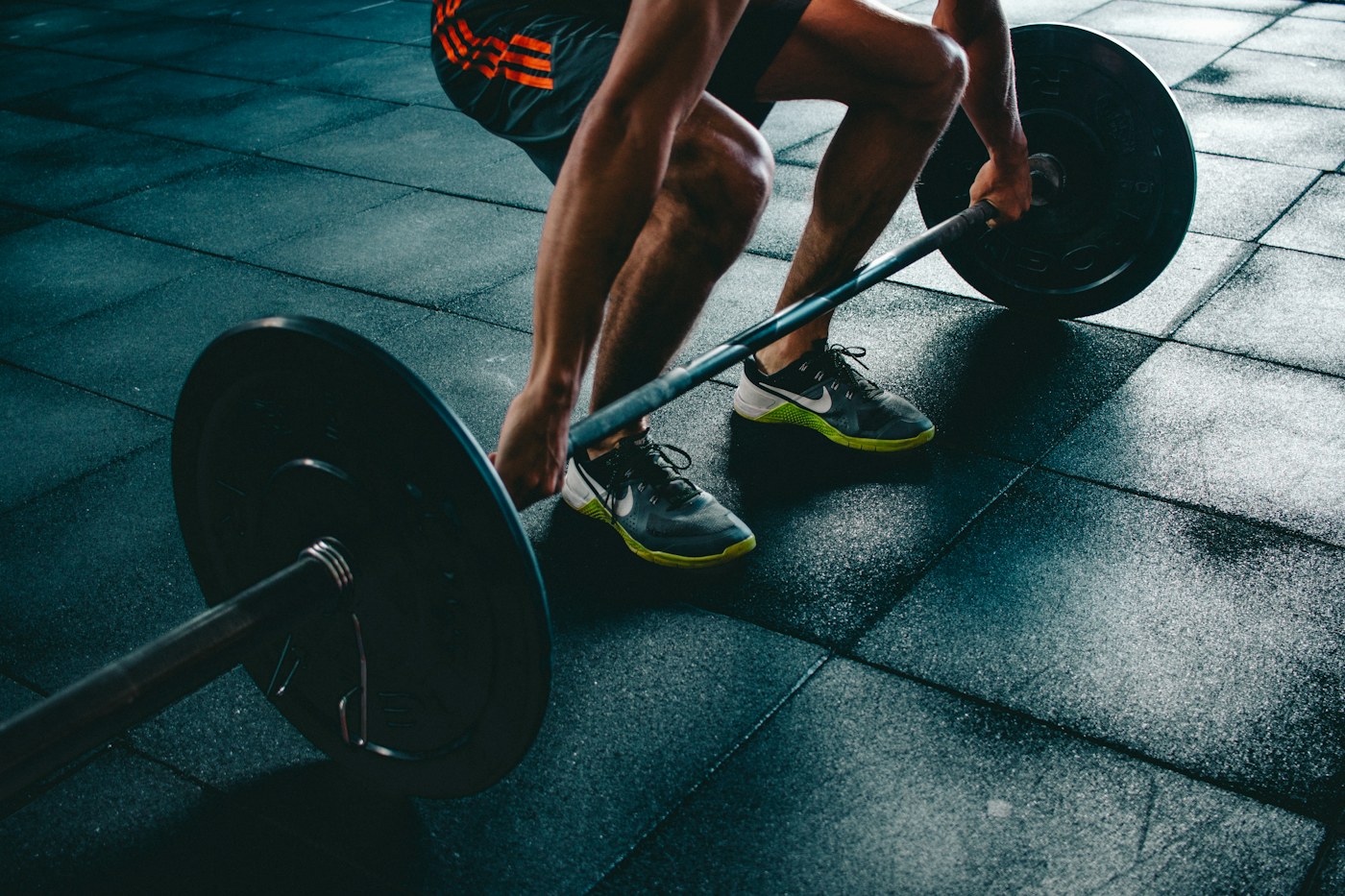 An athlete lifting a barbell
