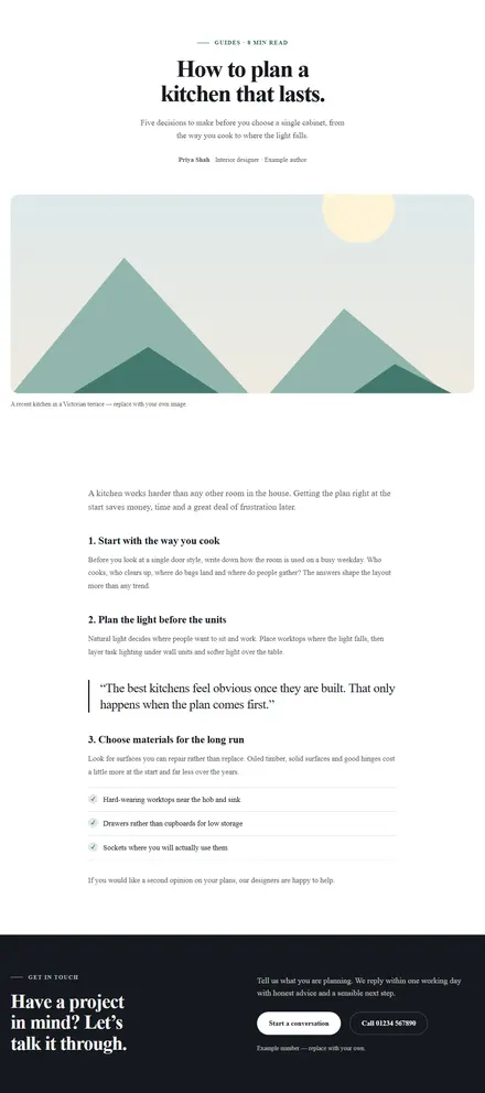 Screenshot of Classic · Article