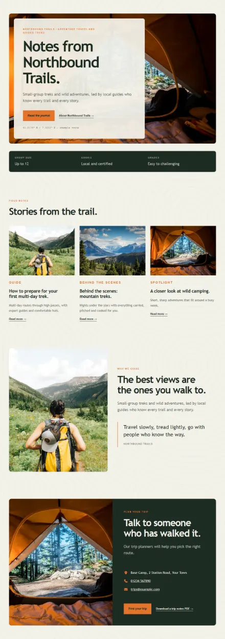 Screenshot of Expedition · Blog