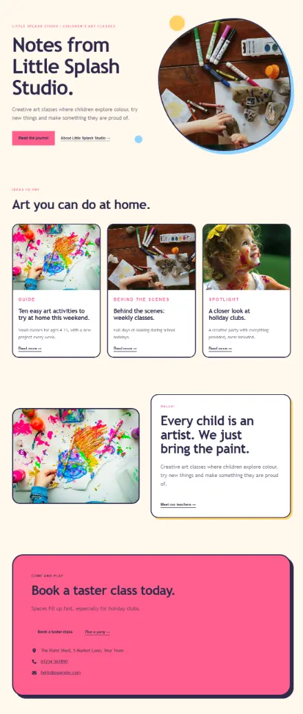 Screenshot of Pastel · Blog