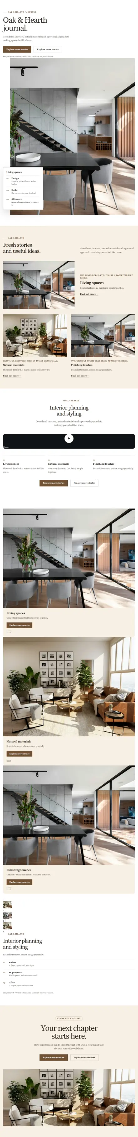 Screenshot of Traditional · Blog