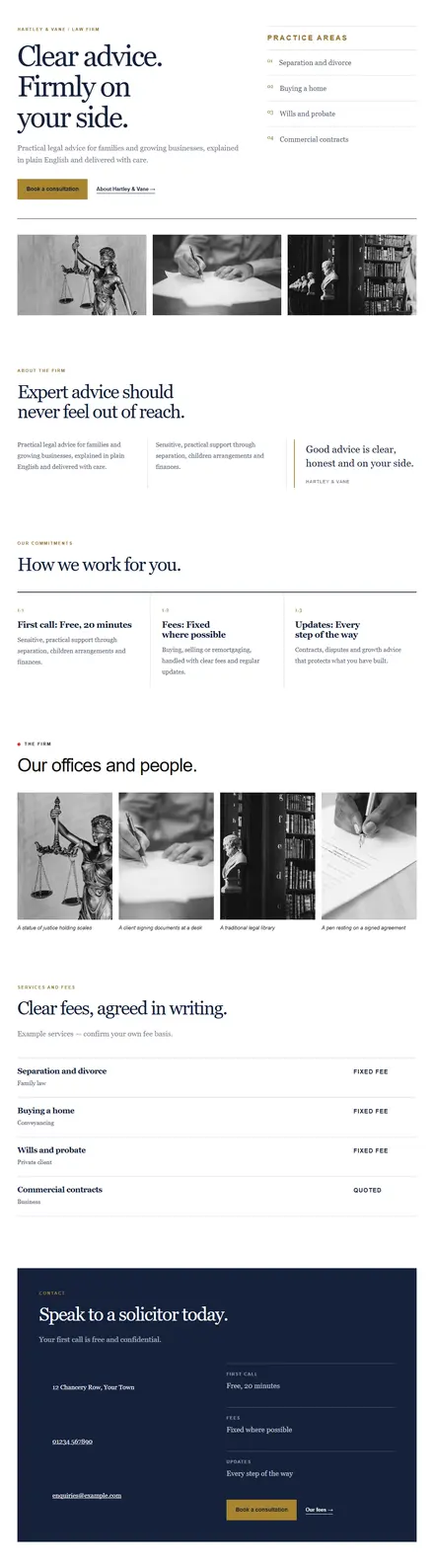 Screenshot of Counsel · Home page