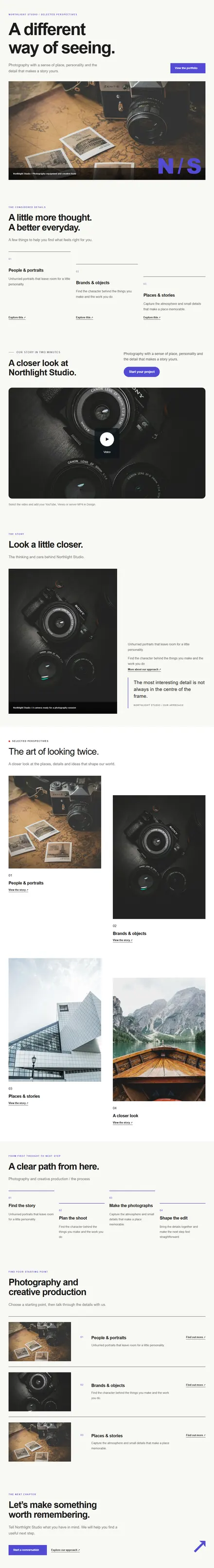Screenshot of Studio · Home page