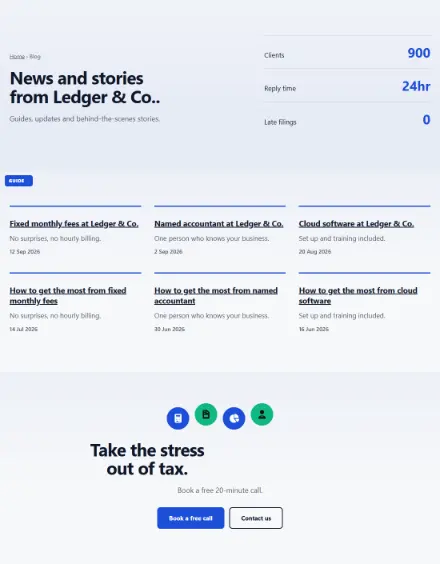 Screenshot of Accounts · Blog