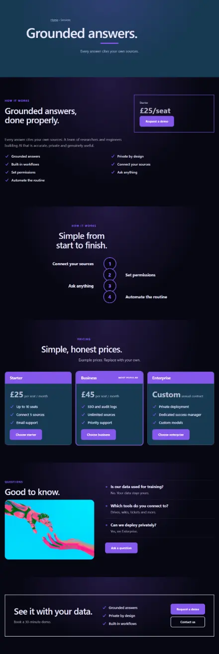 Screenshot of Ai · Service detail