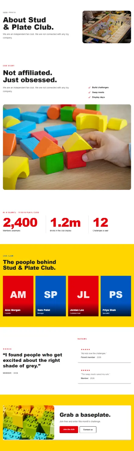 Screenshot of Bricks · About
