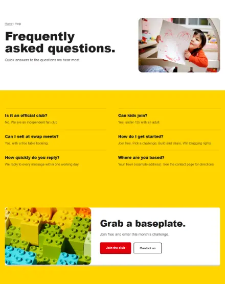 Screenshot of Bricks · Questions & answers