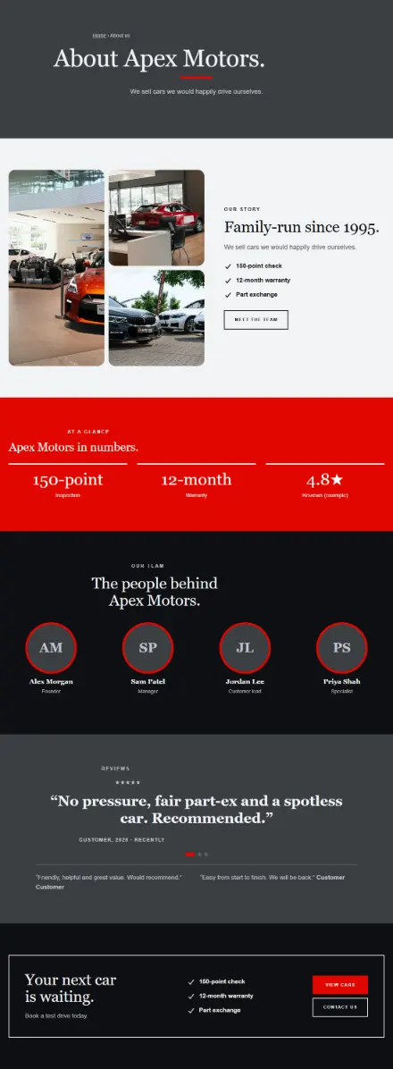 Screenshot of Cars · About
