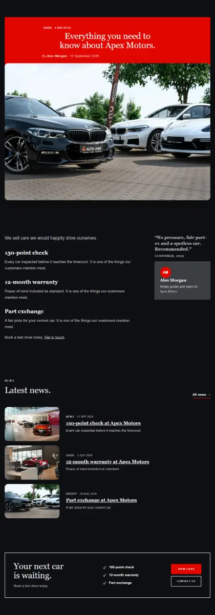 Screenshot of Cars · Article