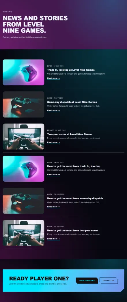 Screenshot of Console · Blog