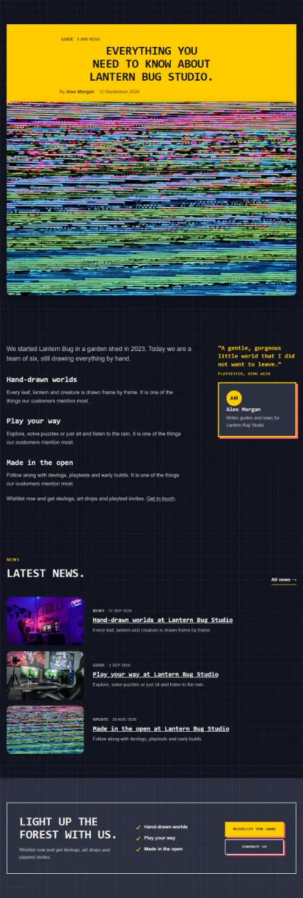 Screenshot of Gamestudio · Article