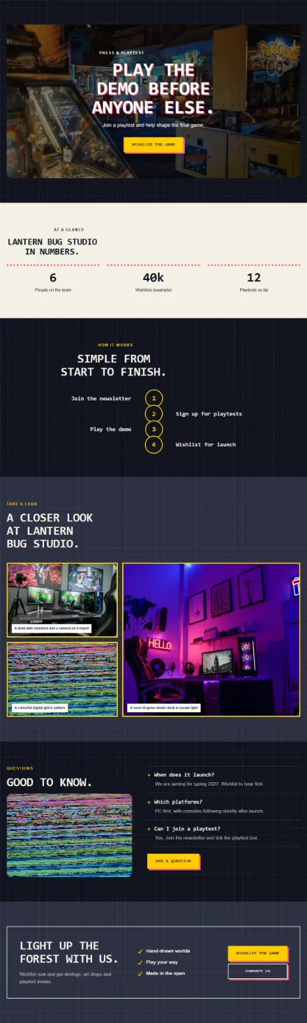 Screenshot of Gamestudio · Feature page