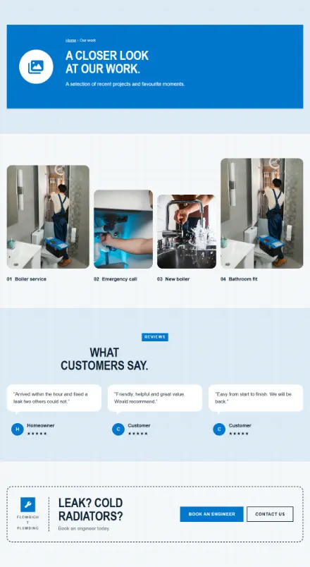 Screenshot of Plumbing · Portfolio