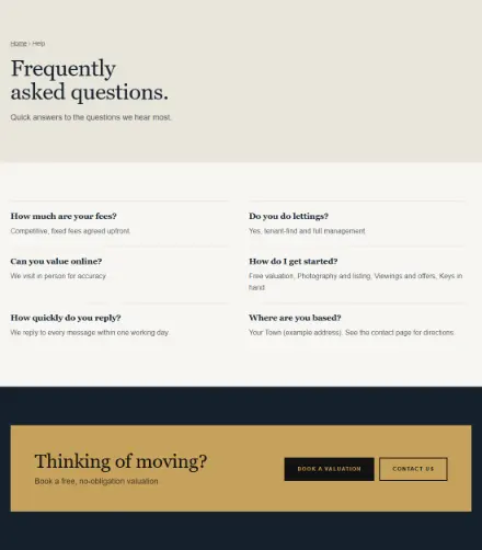 Screenshot of Property · Questions & answers