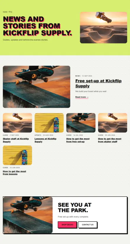 Screenshot of Skate · Blog