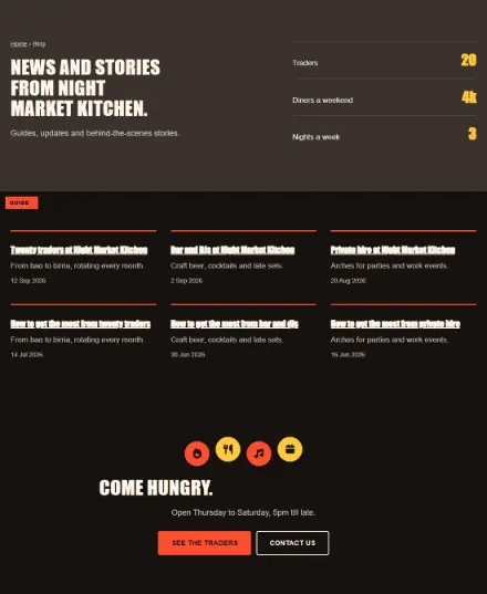 Screenshot of Streetfood · Blog