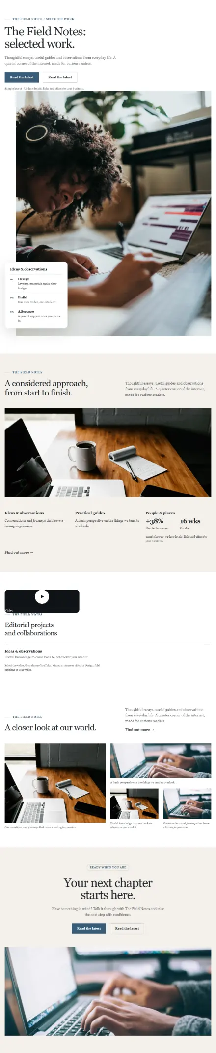 Screenshot of Editorial · Portfolio