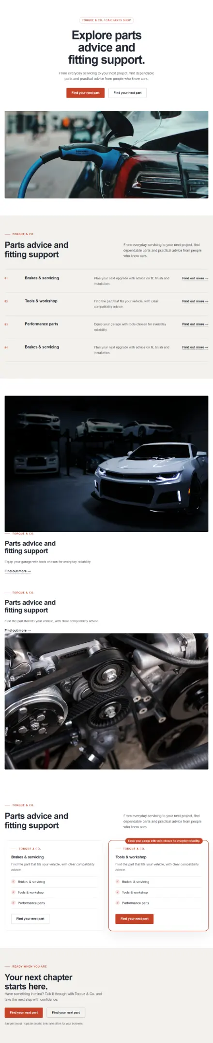 Screenshot of Professional · Services